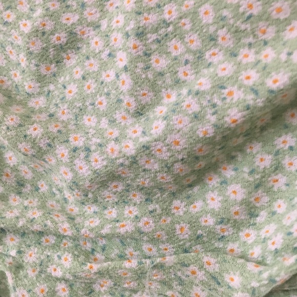 Astr The Label Heiress Ruched Mini Dress Mint Orange Ditsy Smocked Tie Straps S - Picture 6 of 14